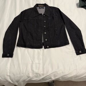 Women with Control Black Denim Jacket, Sz M